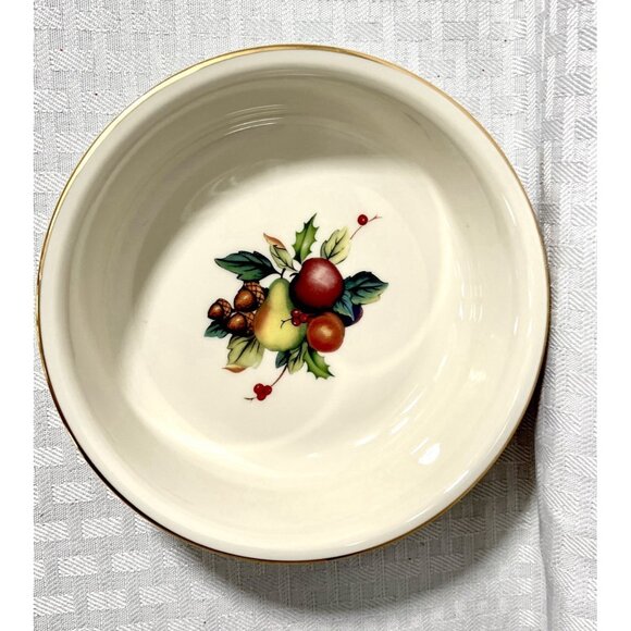 Lenox Holiday Tartan Fruit Dessert Berry Bowl Discontinued Piece Made in USA 5⅜" - Picture 3 of 9